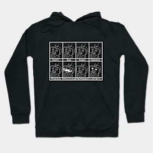 Robot Emotion Chart White Hoodie